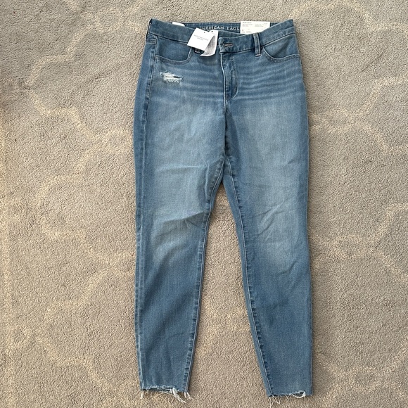 American Eagle Outfitters Pants - American Eagle Outfitters Light Blue Cropped Jeans